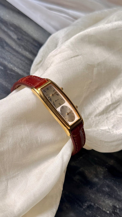 New Old Stock - Vintage Noevir Dual Time Watch - New bespoke strap