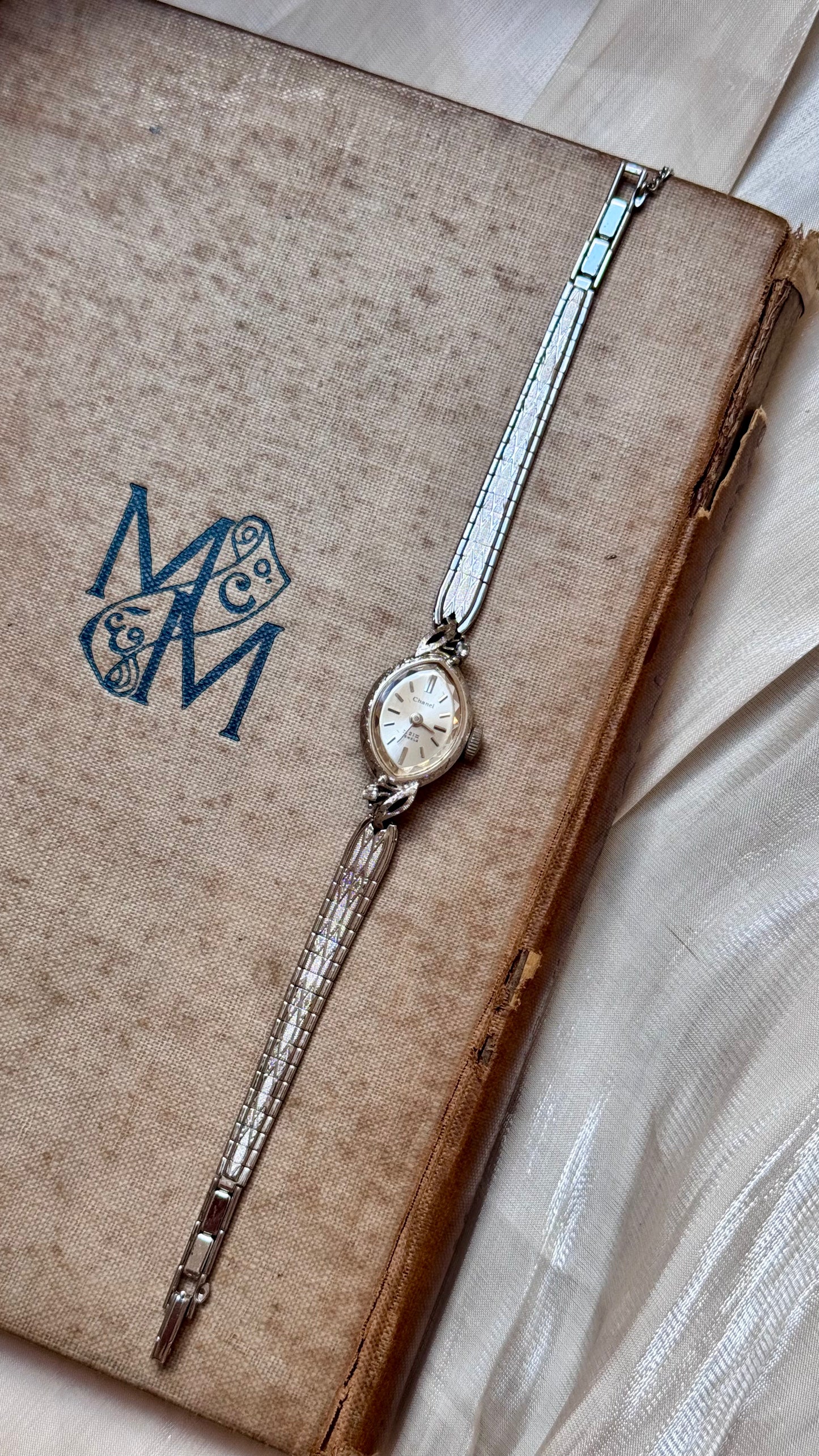 Super Rare 1960s Chanel Orient vintage watch - white gold plated