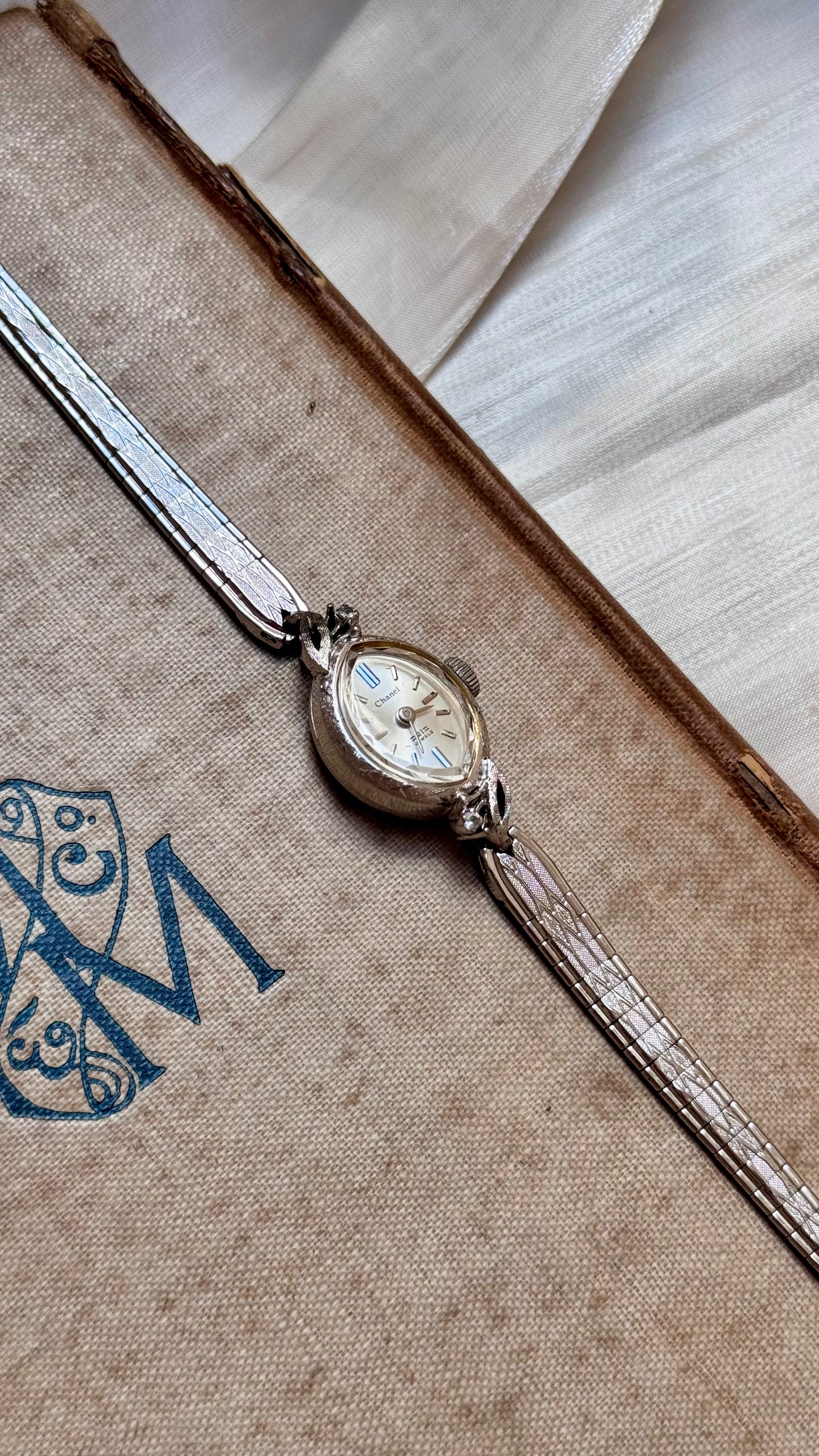 Super Rare 1960s Chanel Orient vintage watch - white gold plated