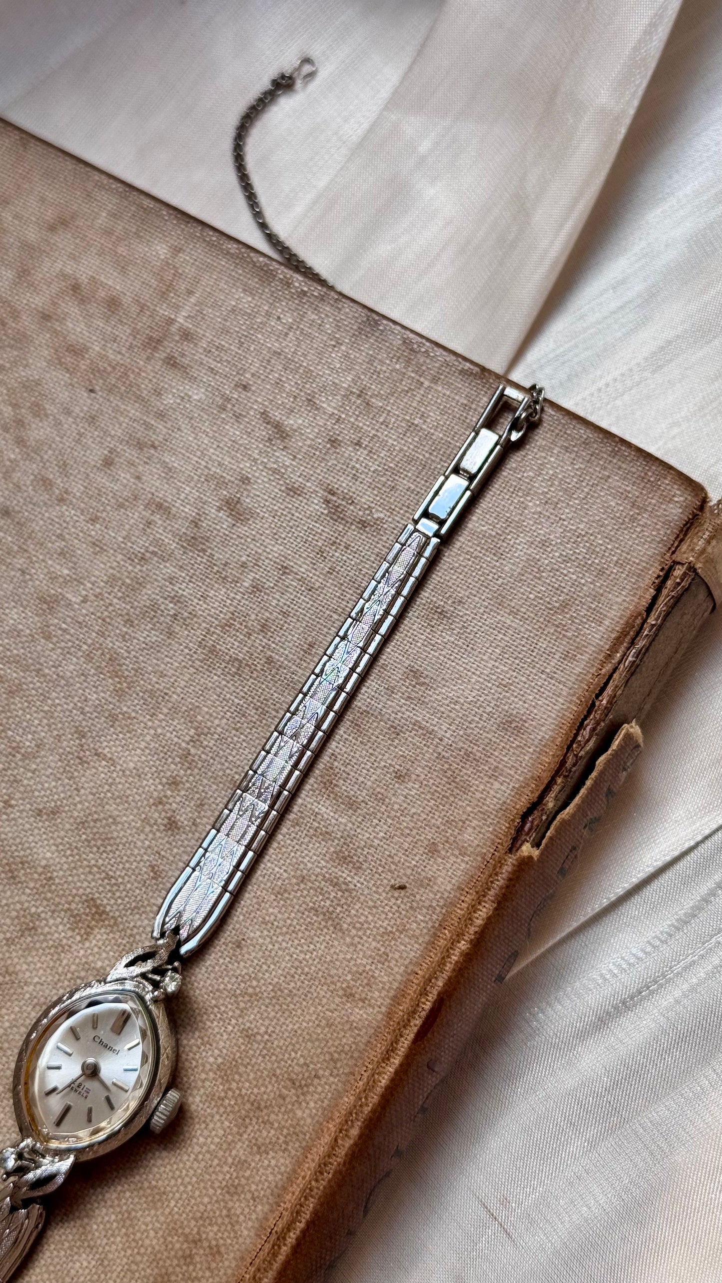 Super Rare 1960s Chanel Orient vintage watch - white gold plated