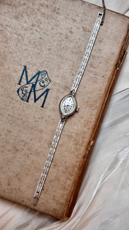 Super Rare 1960s Seiko Solar vintage watch - white gold plated