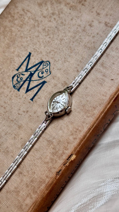 Super Rare 1960s Seiko Solar vintage watch - white gold plated