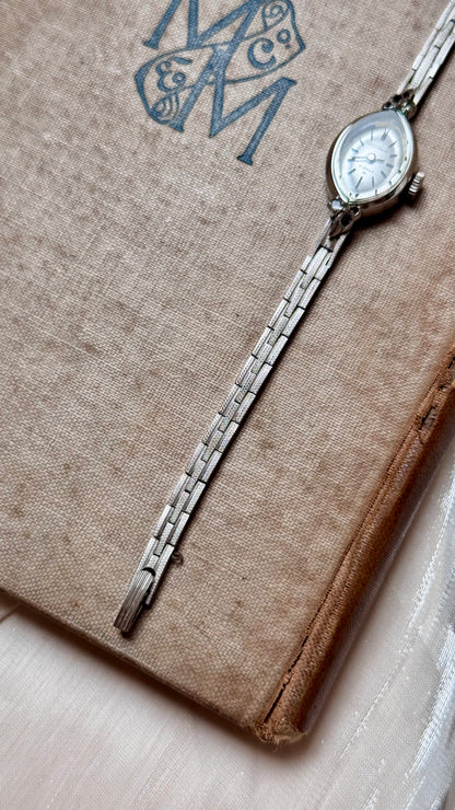 Super Rare 1960s Seiko Solar vintage watch - white gold plated