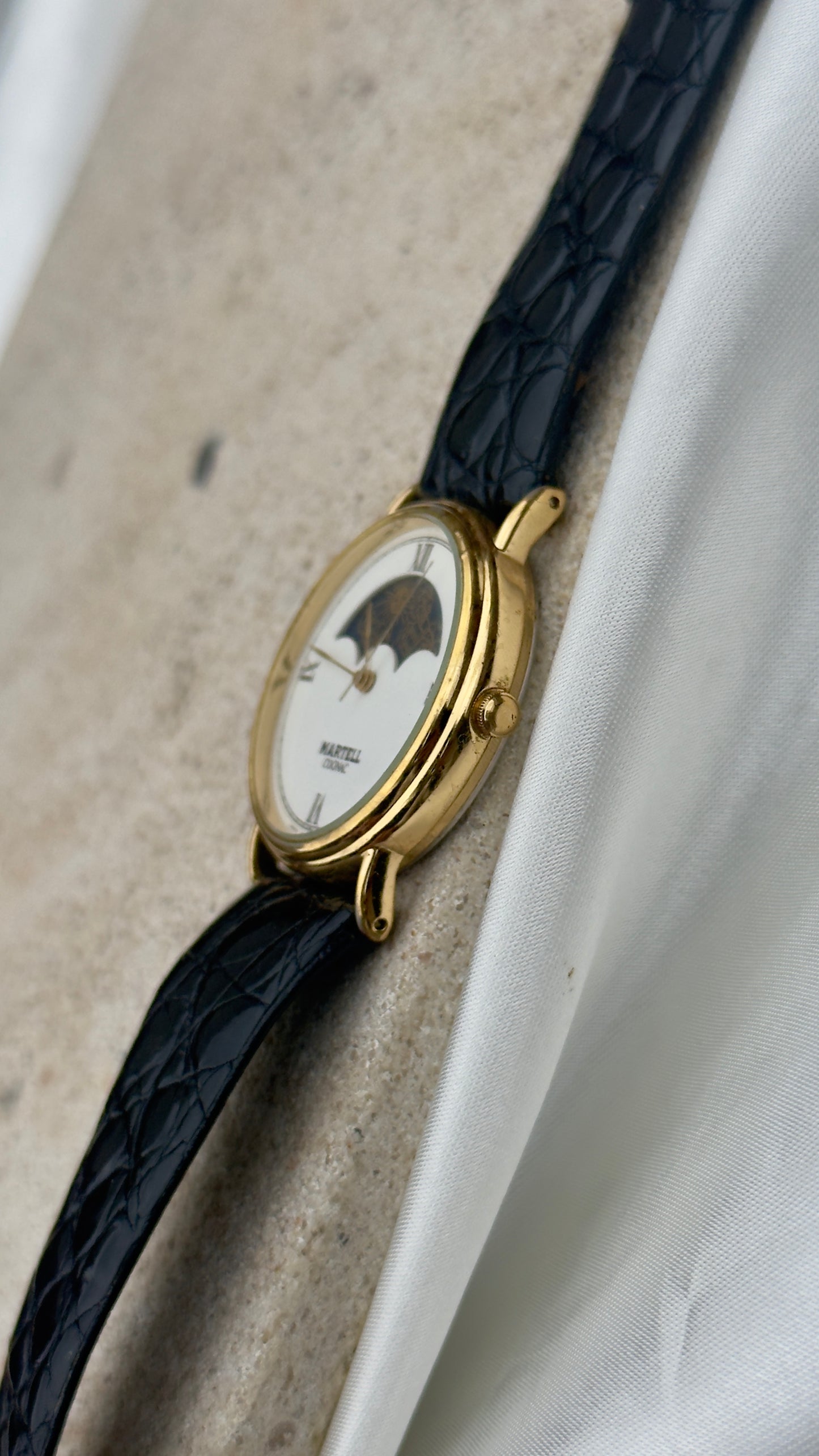 Super Rare Vintage Martell Cognac Watch- Moon Calendar