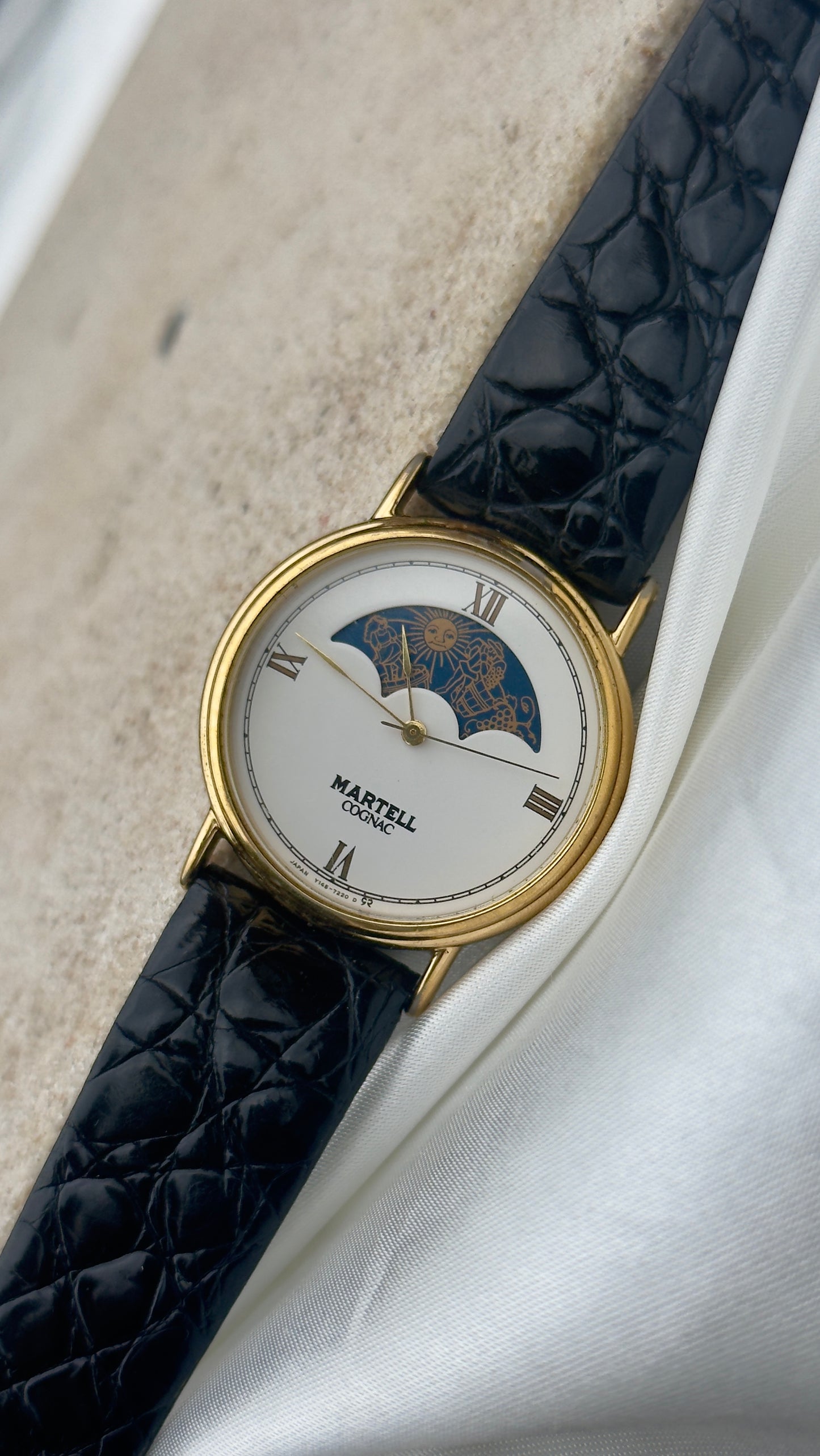 Super Rare Vintage Martell Cognac Watch- Moon Calendar