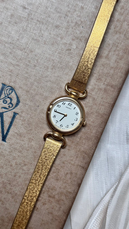 Vintage Seiko Watch 1991 - 18k Gold Plated