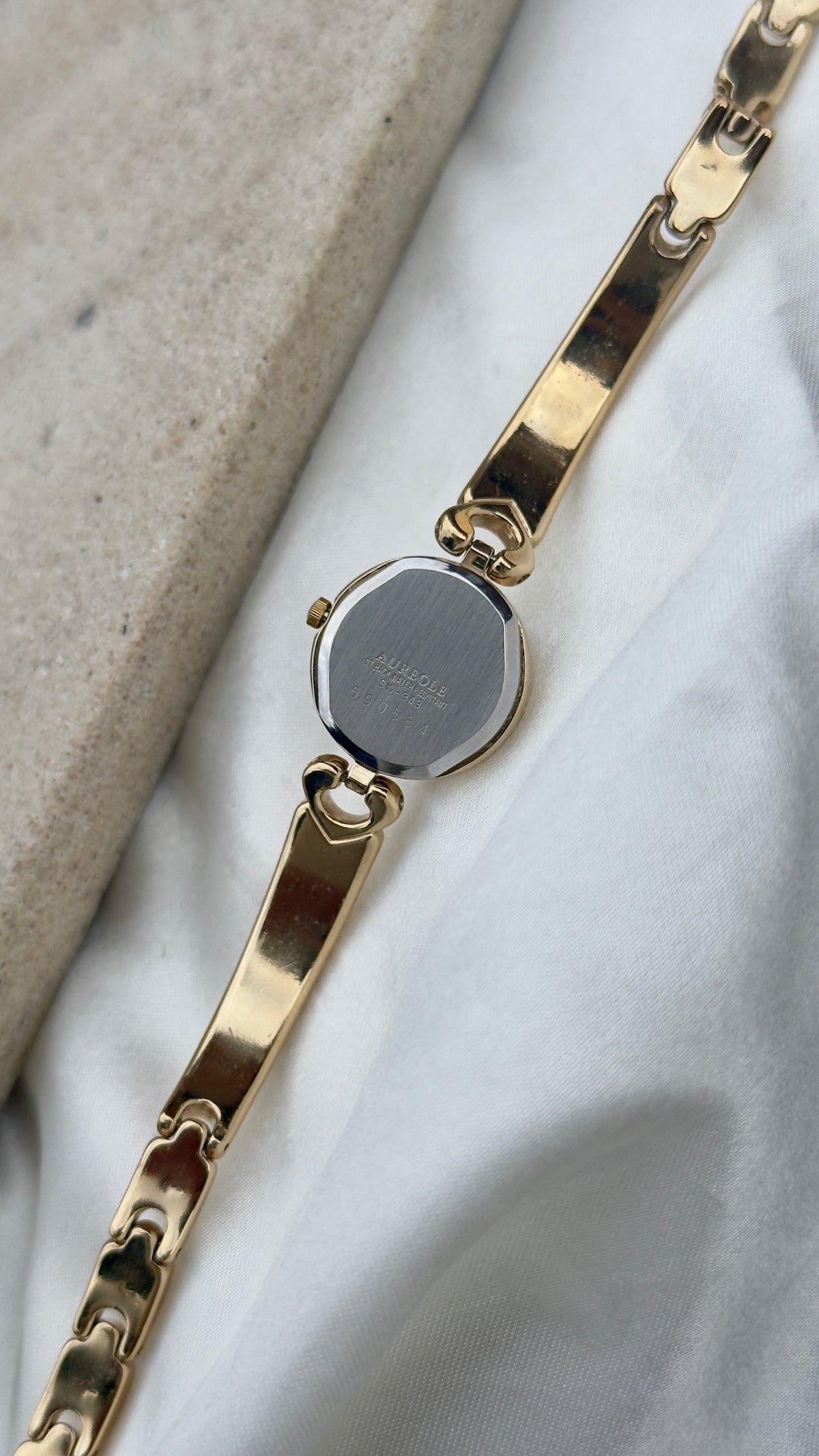 Aureole Vintage Watch - Gold Plated, Black Dial