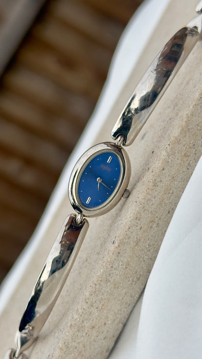 Seiko Alba Vintage Watch 1995 - Oval face, blue dial