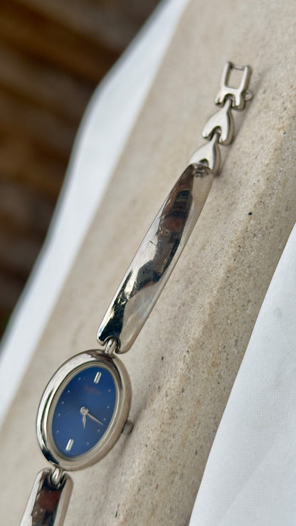 Seiko Alba Vintage Watch 1995 - Oval face, blue dial