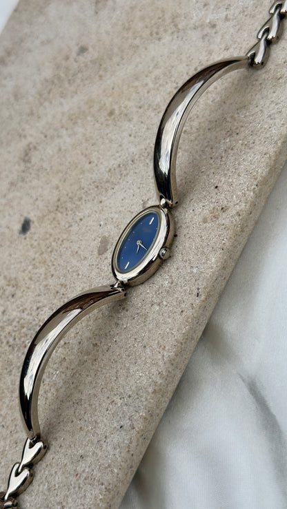 Seiko Alba Vintage Watch 1995 - Oval face, blue dial