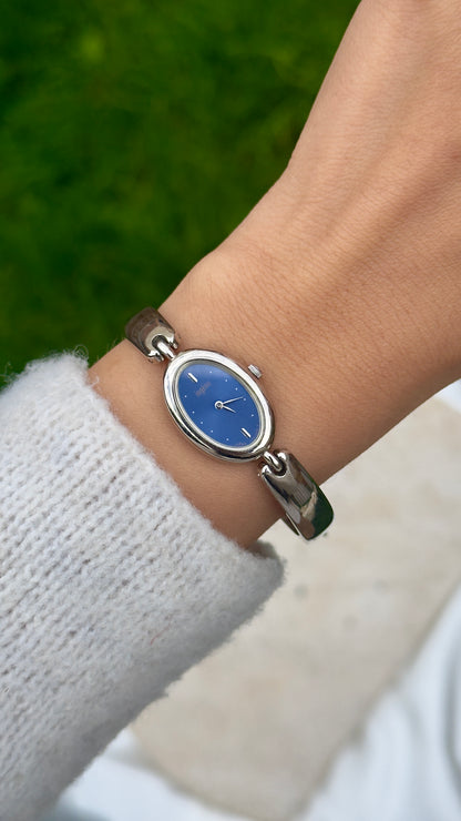 Seiko Alba Vintage Watch 1995 - Oval face, blue dial