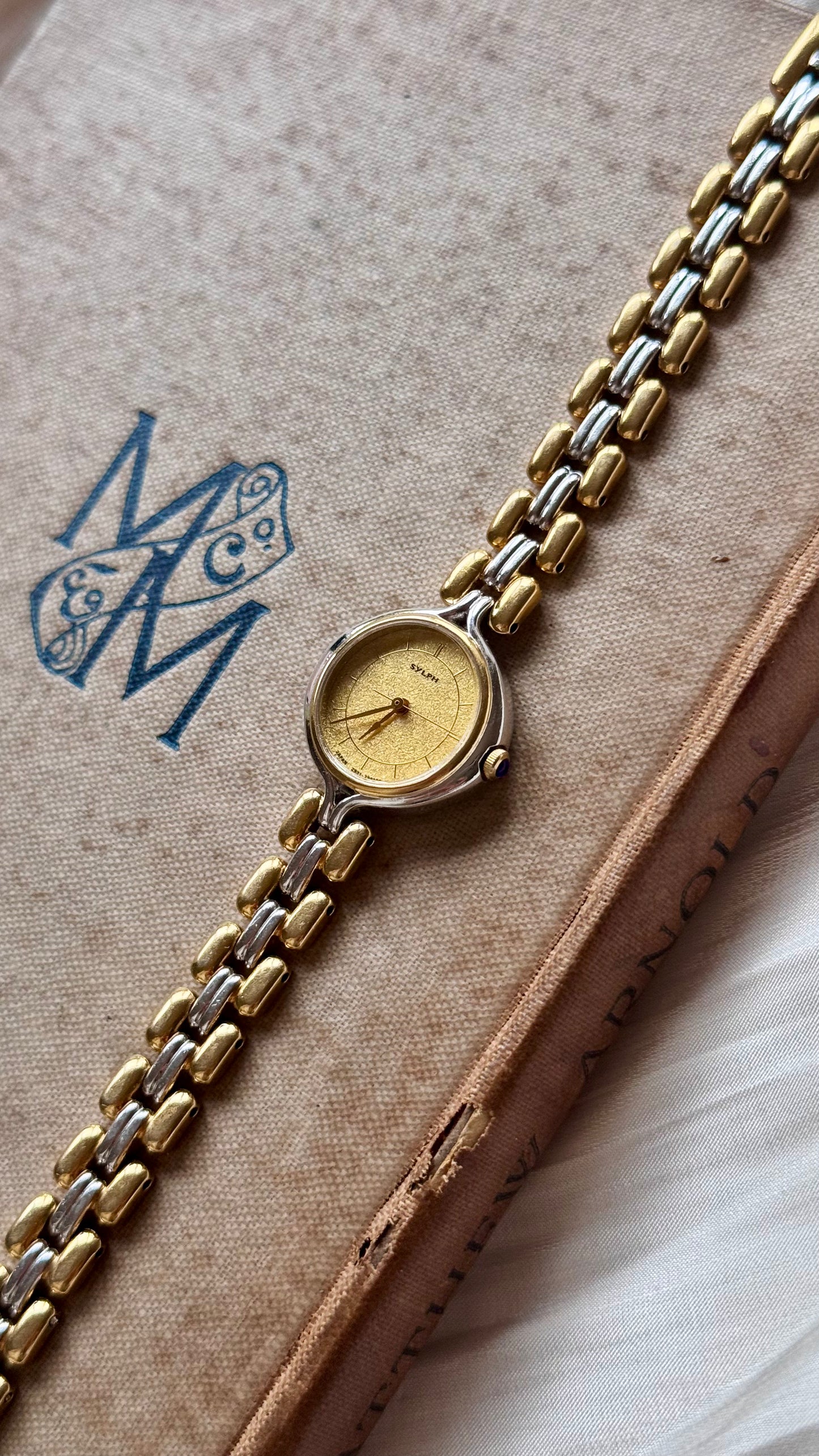 1997 Vintage Citizen Sylph Watch - Palladium and gold plated