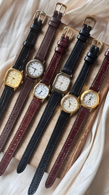 Vintage Watch Collection by Seiko & Citizen - Leather edition