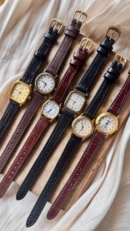 Vintage Watch Collection by Seiko & Citizen - Leather edition