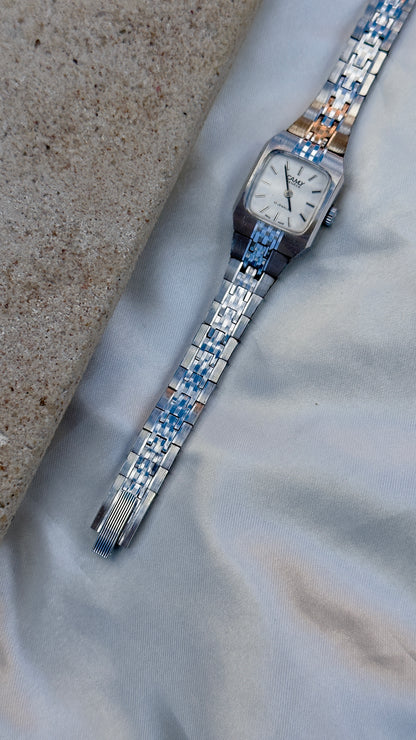 1970s Camy Geneve Manual Wind Swiss Watch, White Gold Plated