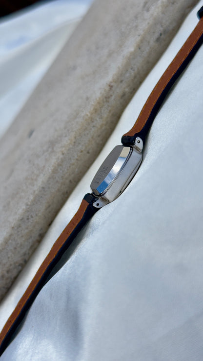 Vintage 1978 Seiko Watch - Palladium Plated Case, Genuine Handmade Leather