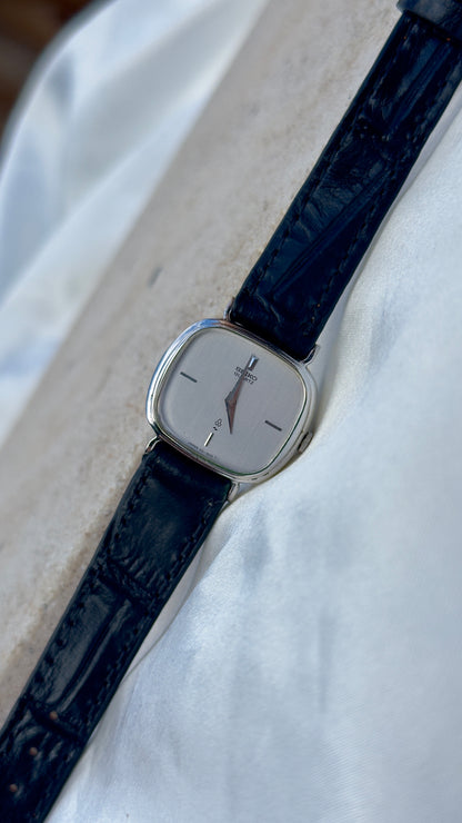 Vintage 1978 Seiko Watch - Palladium Plated Case, Genuine Handmade Leather