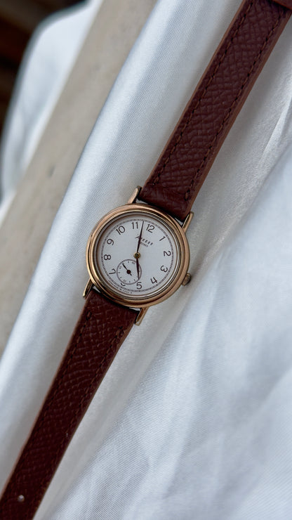 Vintage Seiko Avenue Sub second 1997 Watch - Gold Plated Case, Genuine Leather