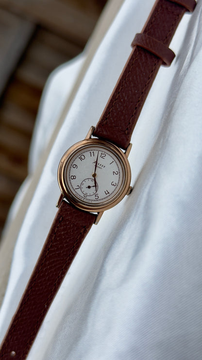 Vintage Seiko Avenue Sub second 1997 Watch - Gold Plated Case, Genuine Leather