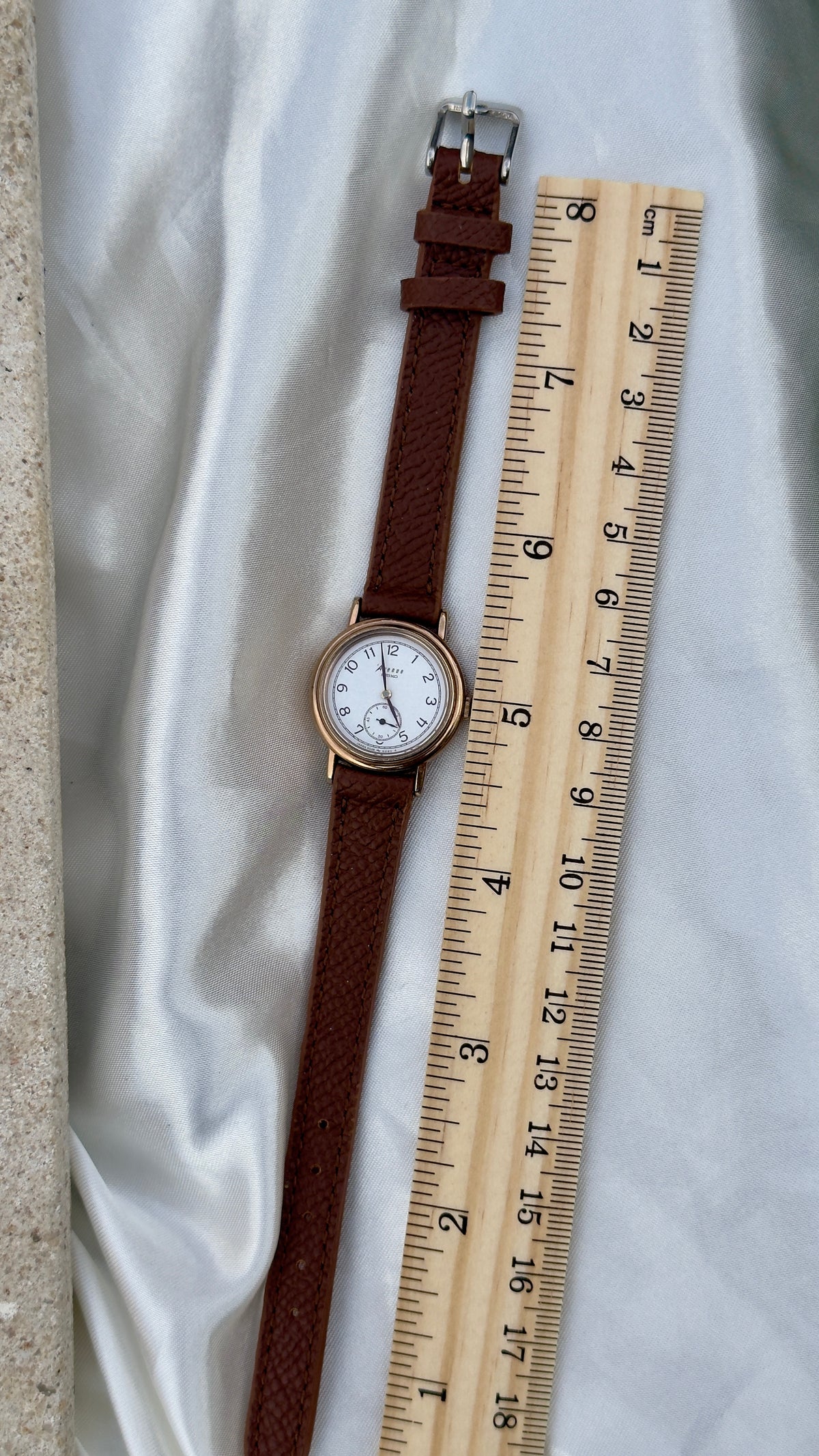 Vintage Seiko Avenue Sub second 1997 Watch - Gold Plated Case, Genuine Leather