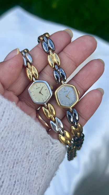 Vintage Seiko Hexagon Art Deco Watches 1995 - Sold separately