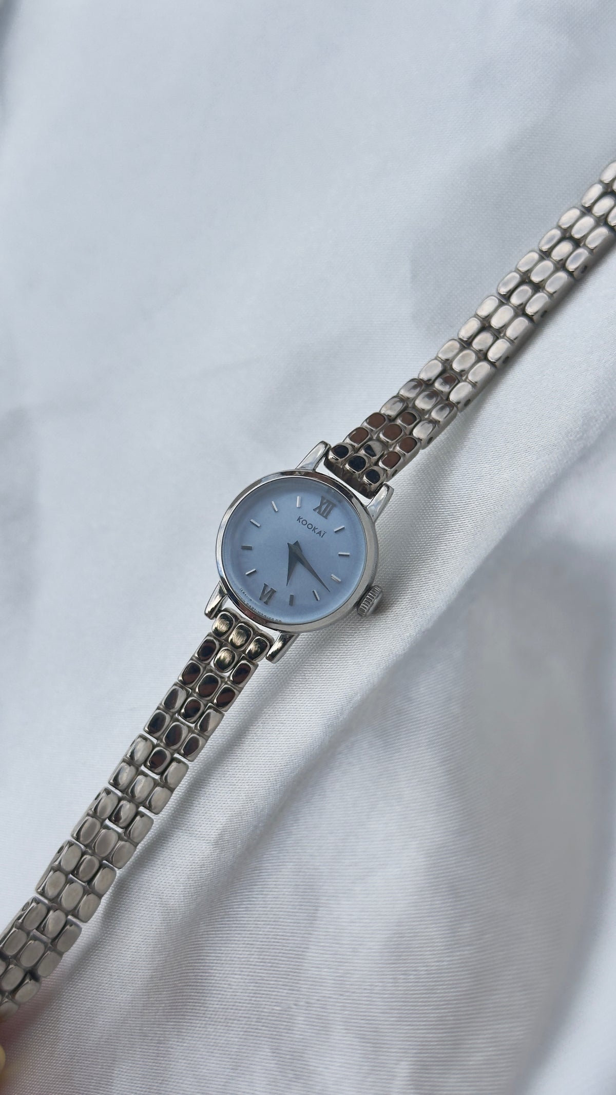 Vintage Baby Blue Dial Watch Collection, 80s 90s Designer Watches, Courrèges Kookai Marie Claire Citizen