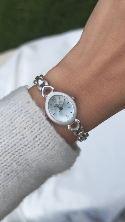 Vintage Baby Blue Dial Watch Collection, 80s 90s Designer Watches, Courrèges Kookai Marie Claire Citizen