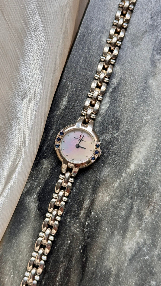 1990s Roberta di Camerino - Mother of Pearl Dial with Blue Sapphire and Diamonds