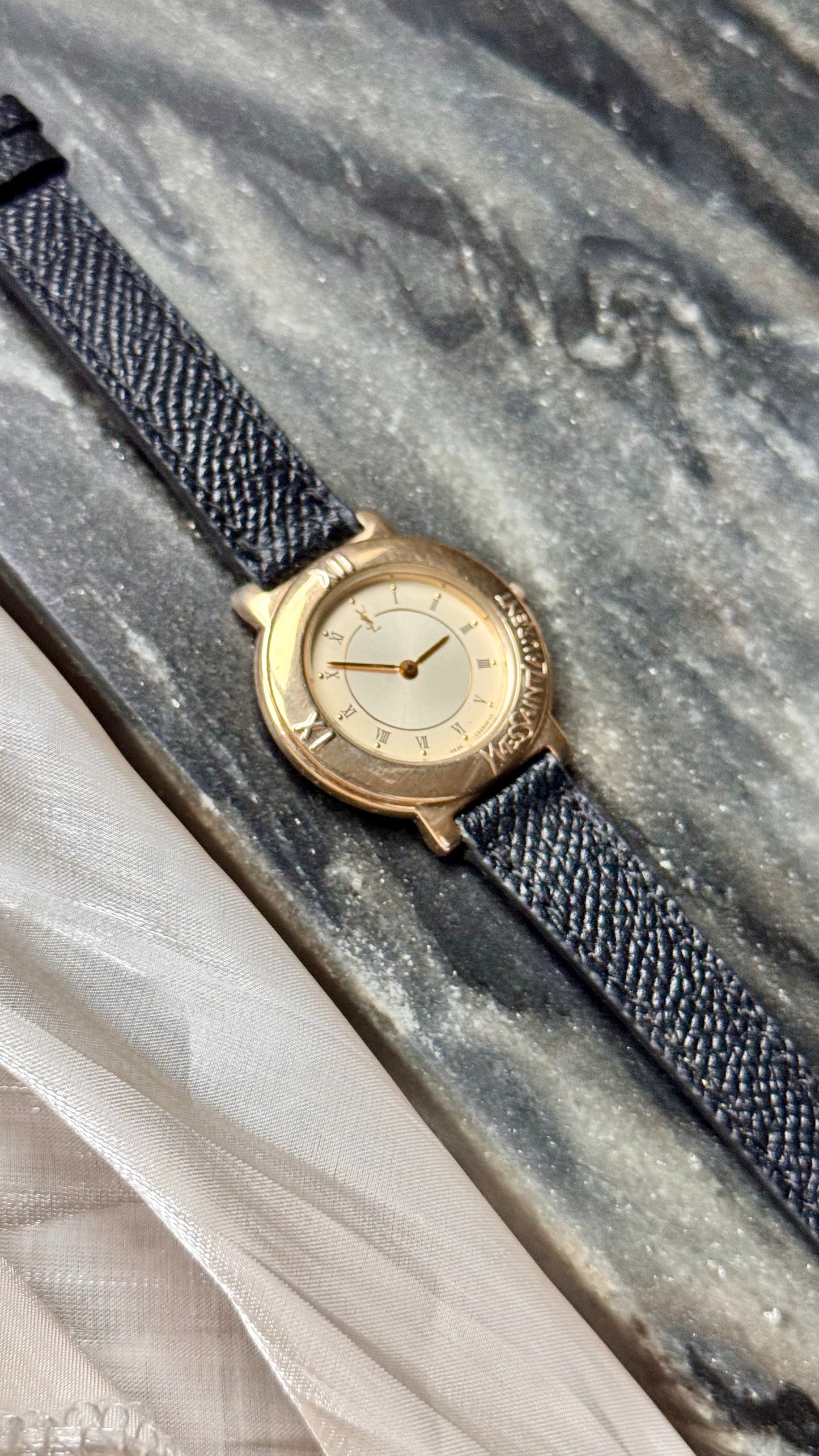 Yves Saint Laurent vintage watch (YSL) 1990s - Bespoke genuine leather