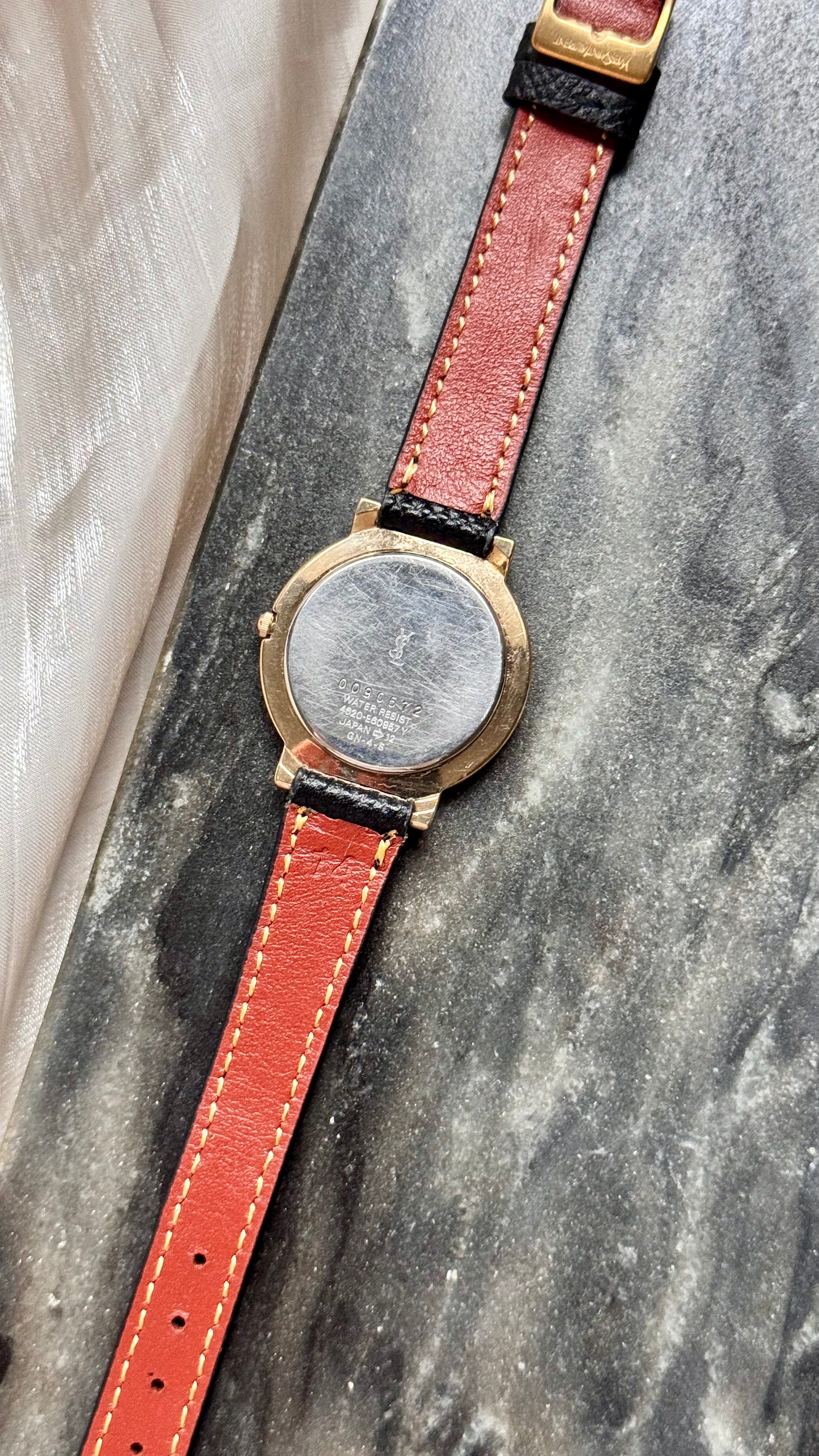 Yves Saint Laurent vintage watch (YSL) 1990s - Bespoke genuine leather