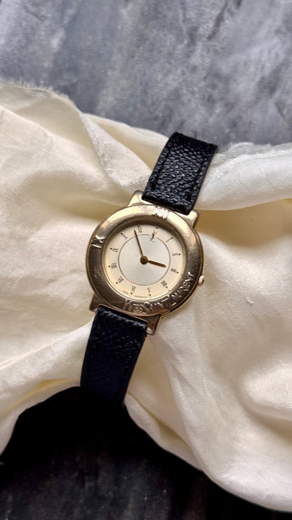 Yves Saint Laurent vintage watch (YSL) 1990s - Bespoke genuine leather