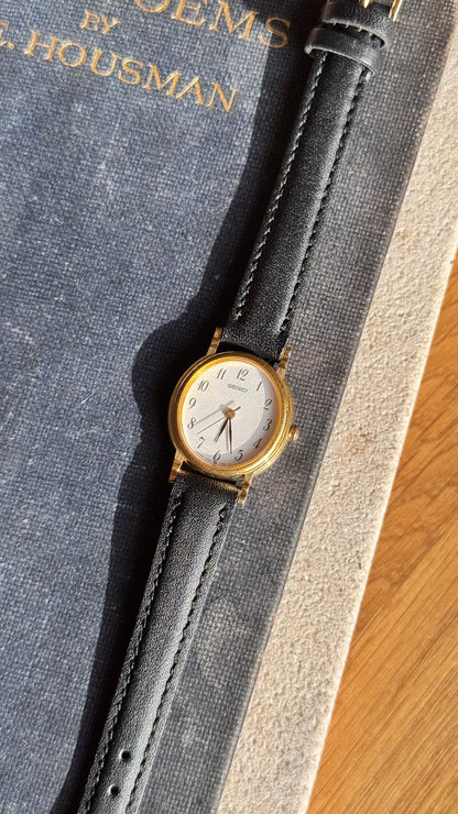Classic Seiko Stepped Case Vintage Watch 1990 - Gold Plated