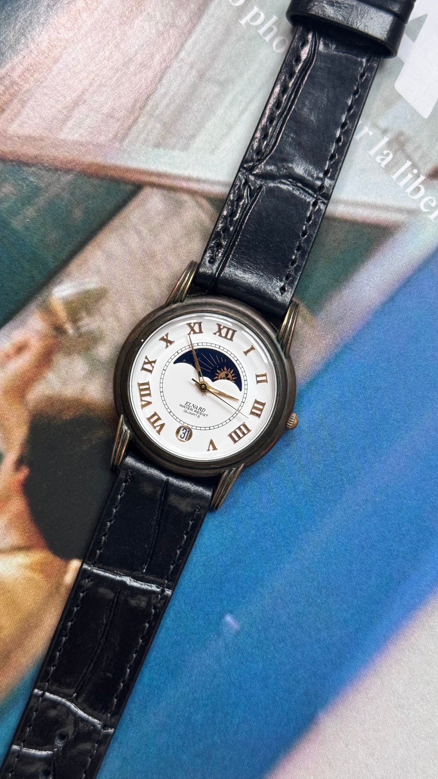 Elnard vintage watch - Moon calendar