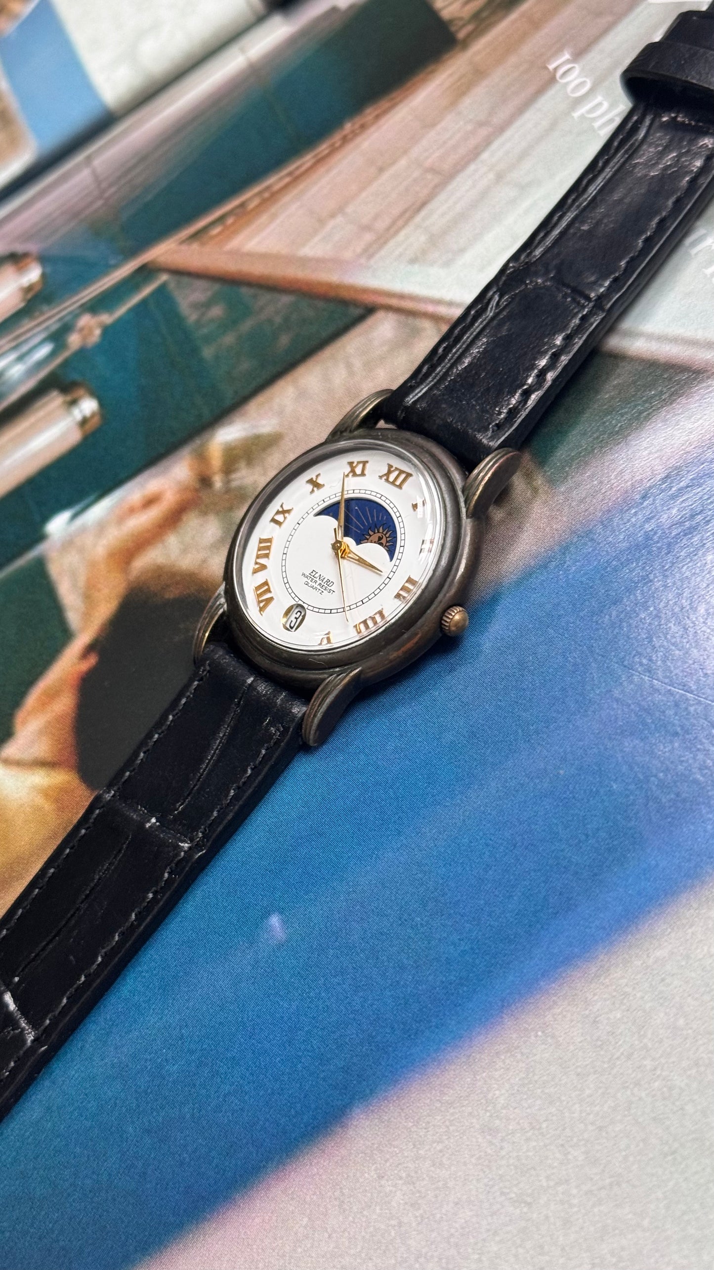 Elnard vintage watch - Moon calendar