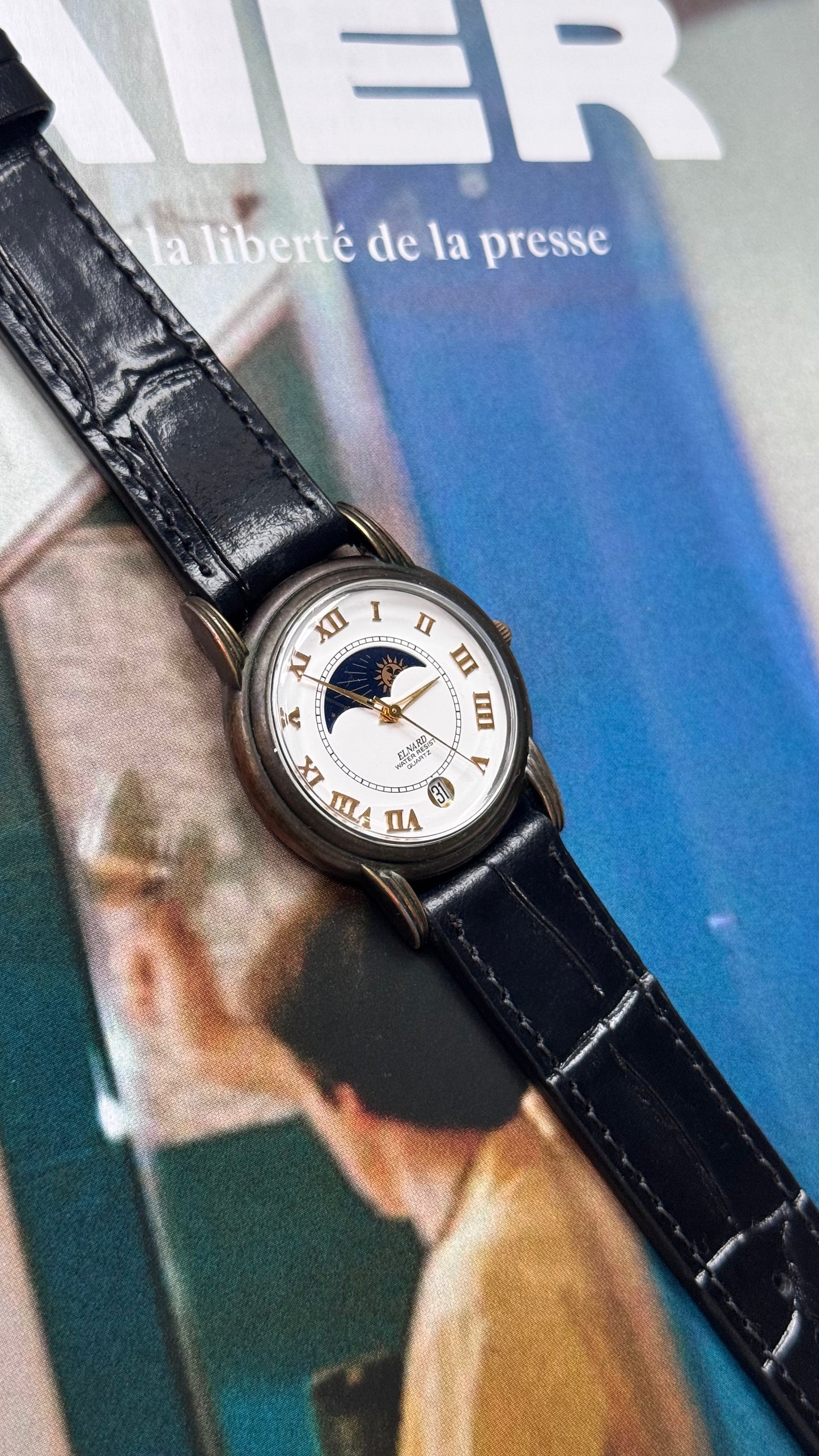 Elnard vintage watch - Moon calendar