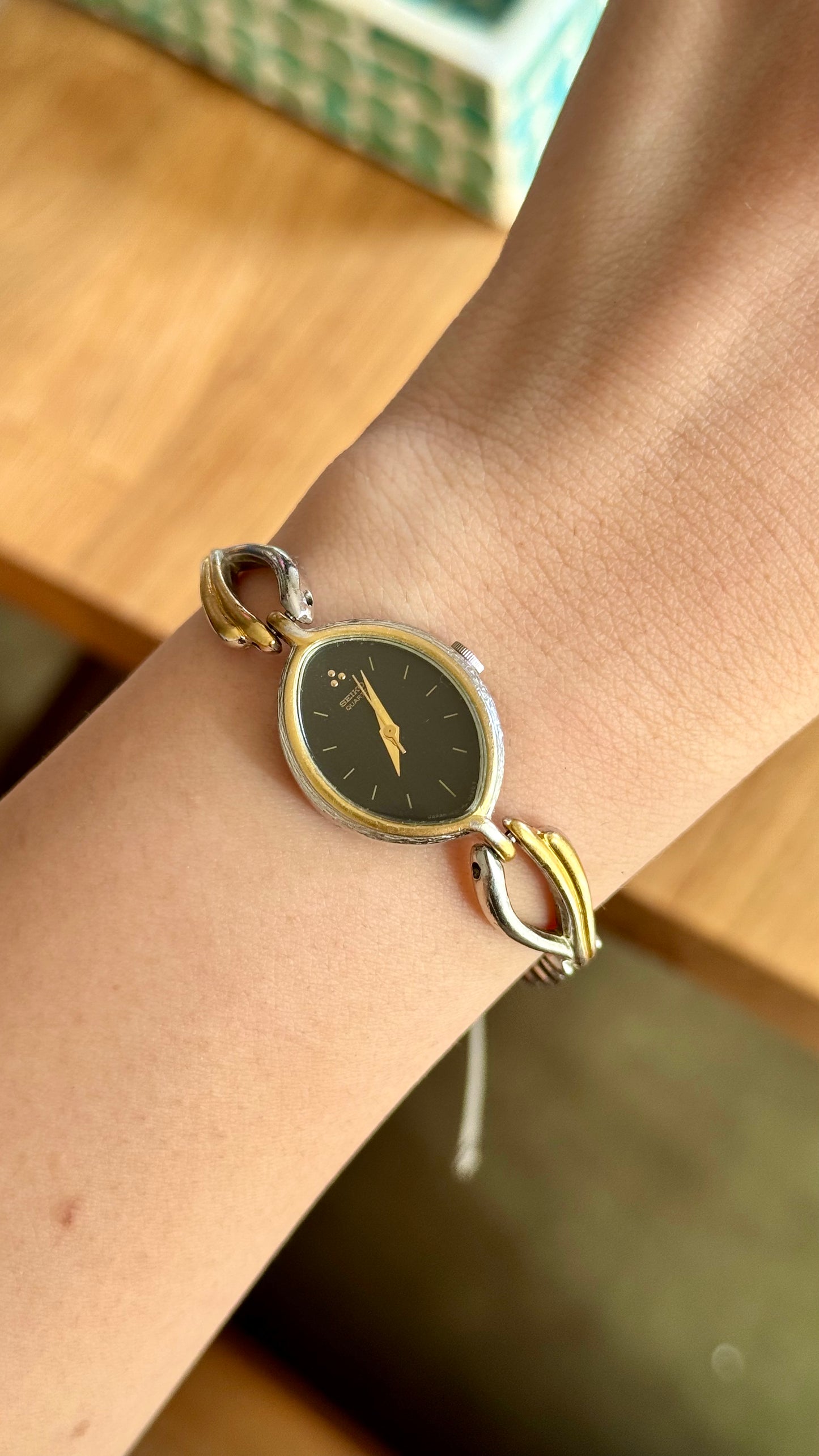 Super rare Marquise Dial Seiko Watch 1992 - Gold and palladium plated