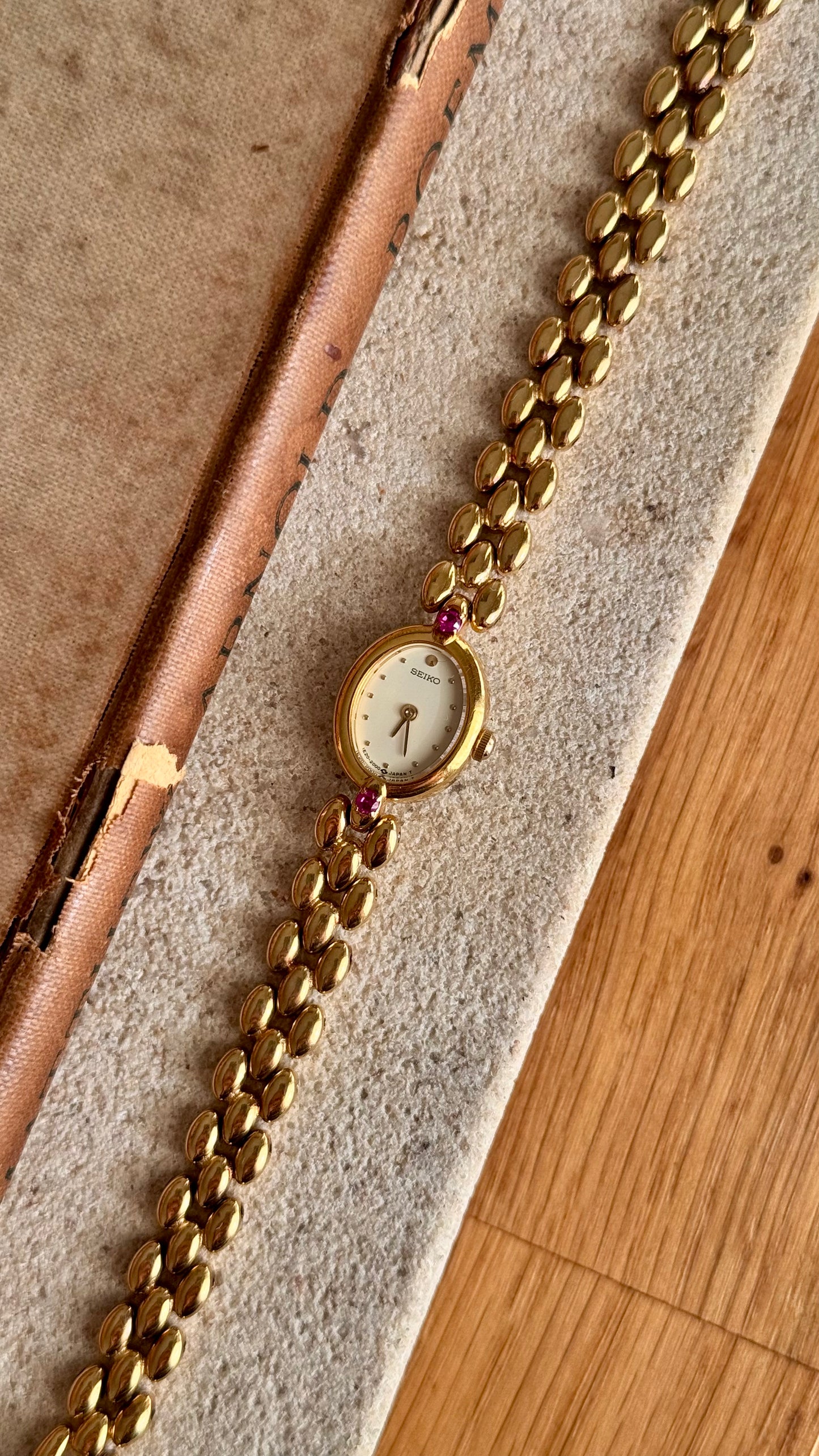 Vintage Seiko Rubies Watch - 18k Gold Plated