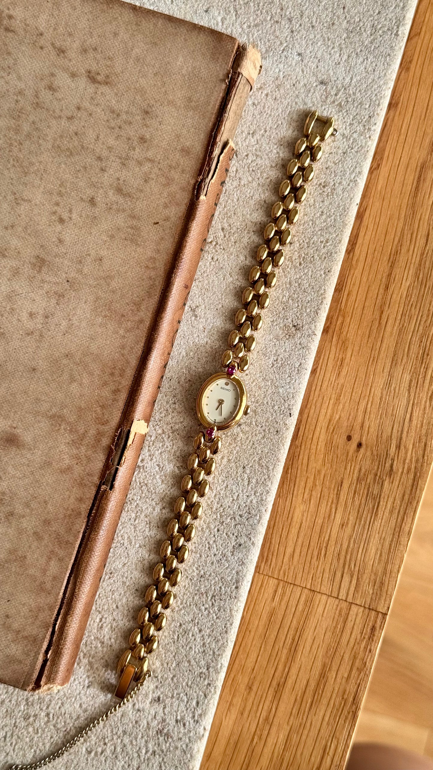 Vintage Seiko Rubies Watch - 18k Gold Plated