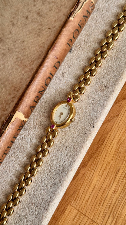 Vintage Seiko Rubies Watch - 18k Gold Plated
