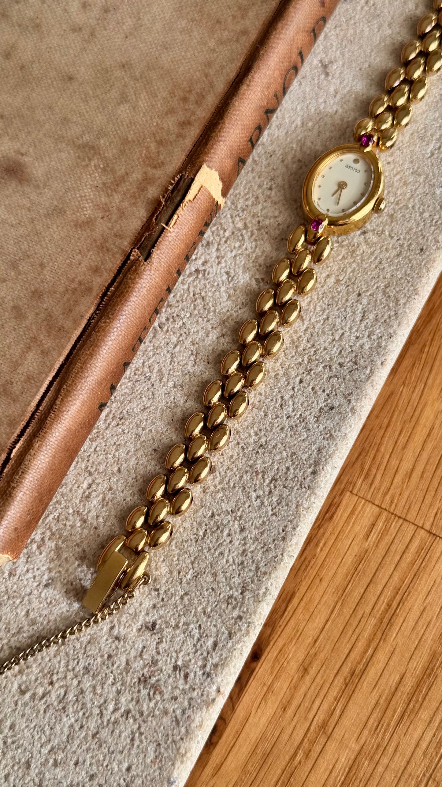 Vintage Seiko Rubies Watch - 18k Gold Plated
