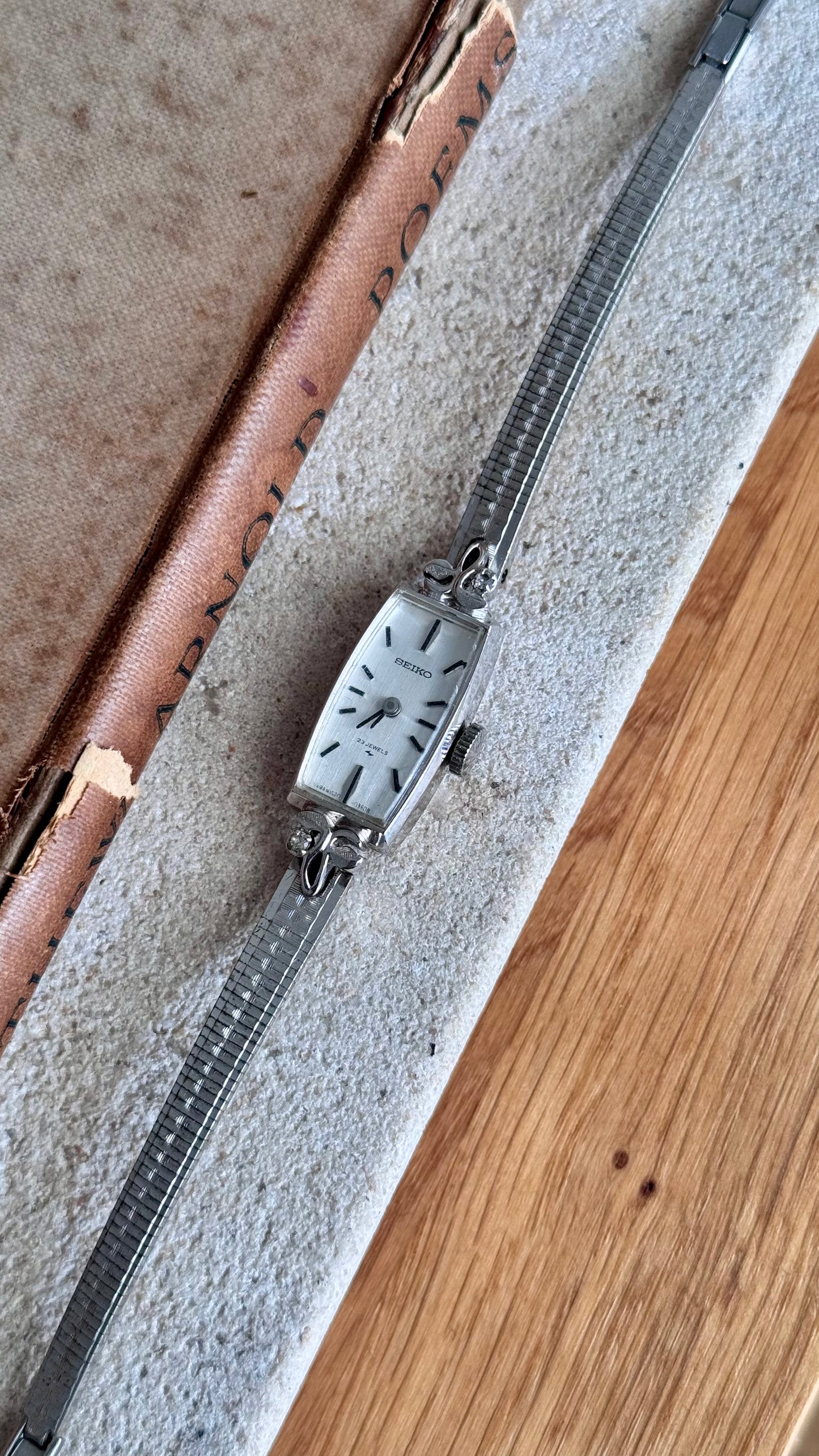 Super Rare 1960s Seiko vintage watch - white gold plated