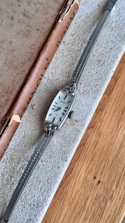Super Rare 1960s Seiko vintage watch - white gold plated