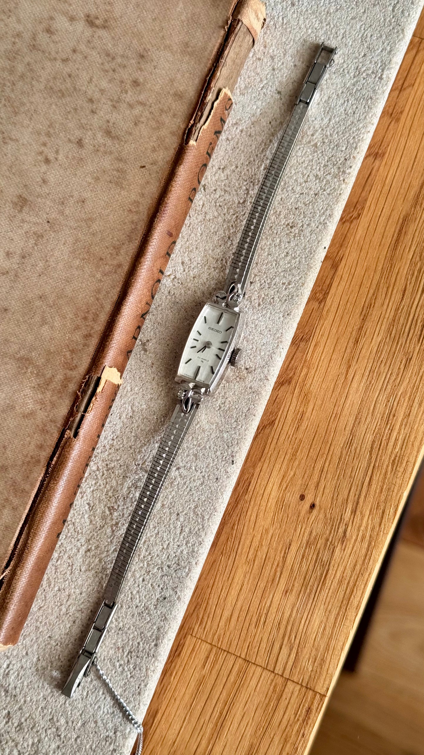 Super Rare 1960s Seiko vintage watch - white gold plated