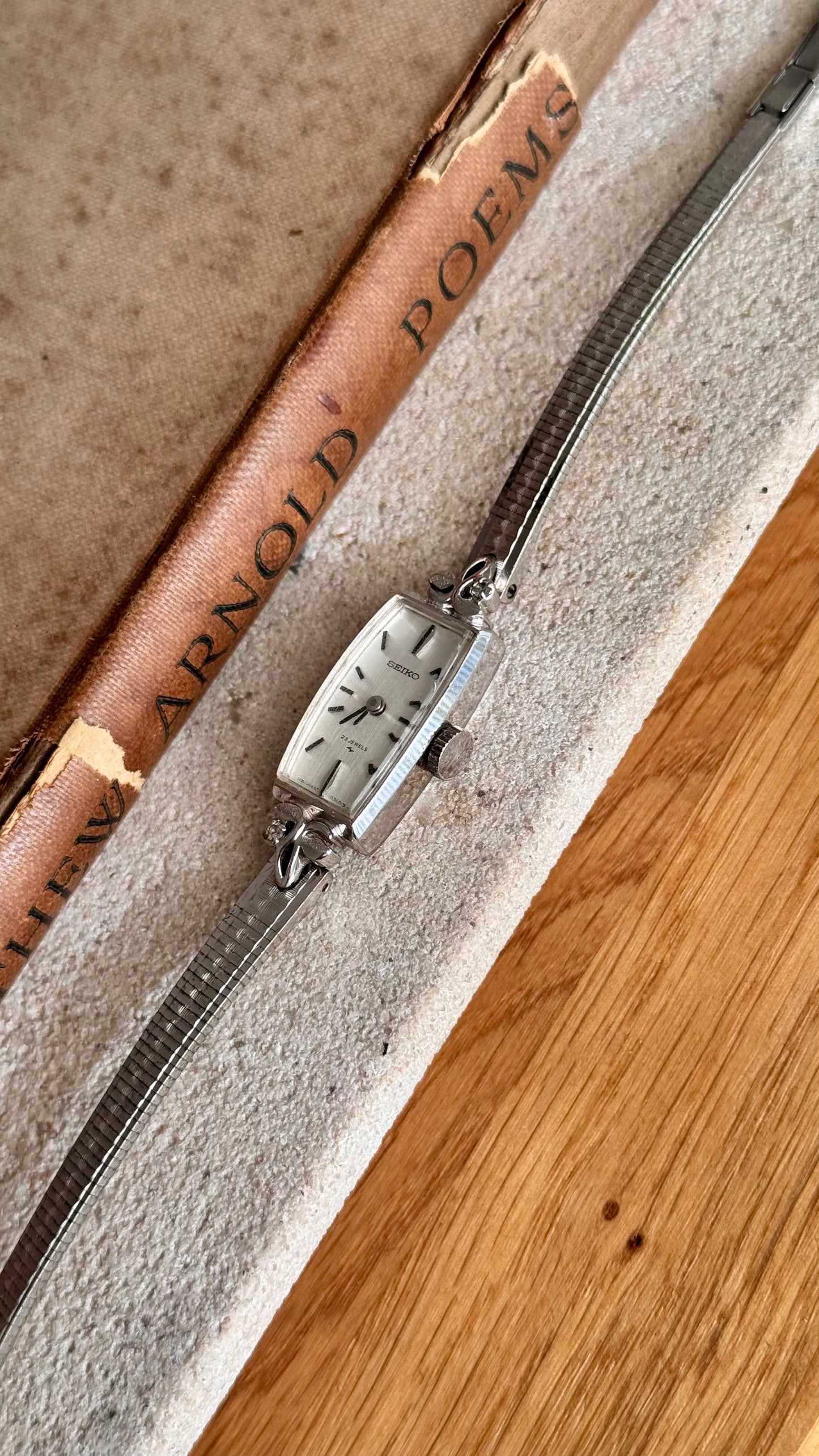 Super Rare 1960s Seiko vintage watch - white gold plated