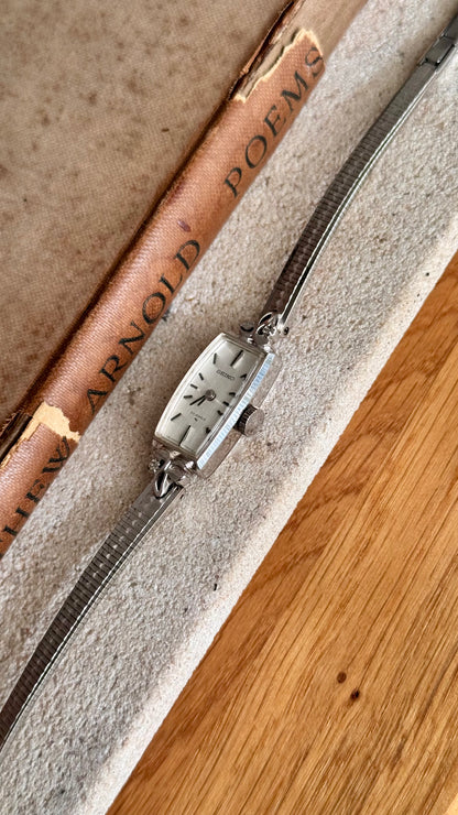 Super Rare 1960s Seiko vintage watch - white gold plated