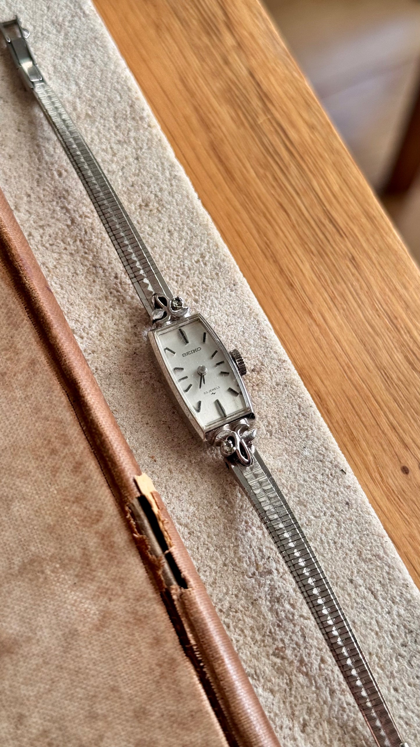 Super Rare 1960s Seiko vintage watch - white gold plated