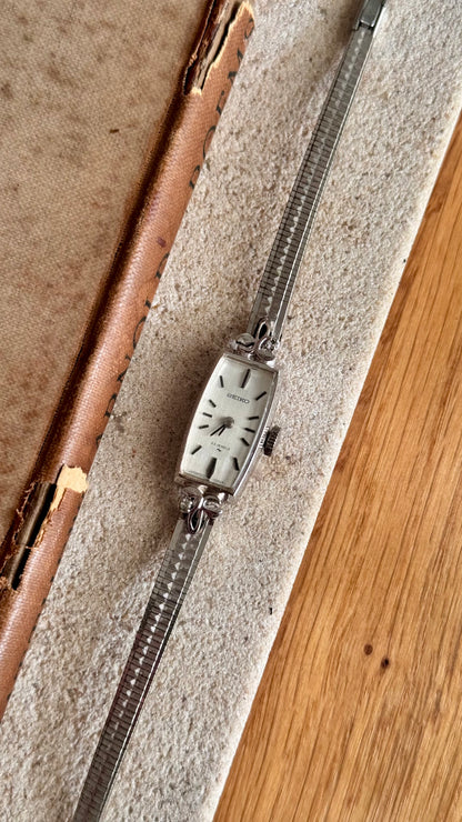 Super Rare 1960s Seiko vintage watch - white gold plated