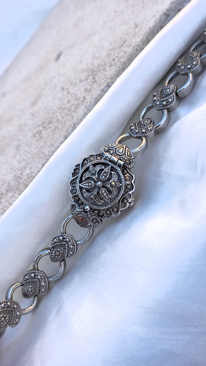 Art Deco Peek-a-boo watch - Marcasite