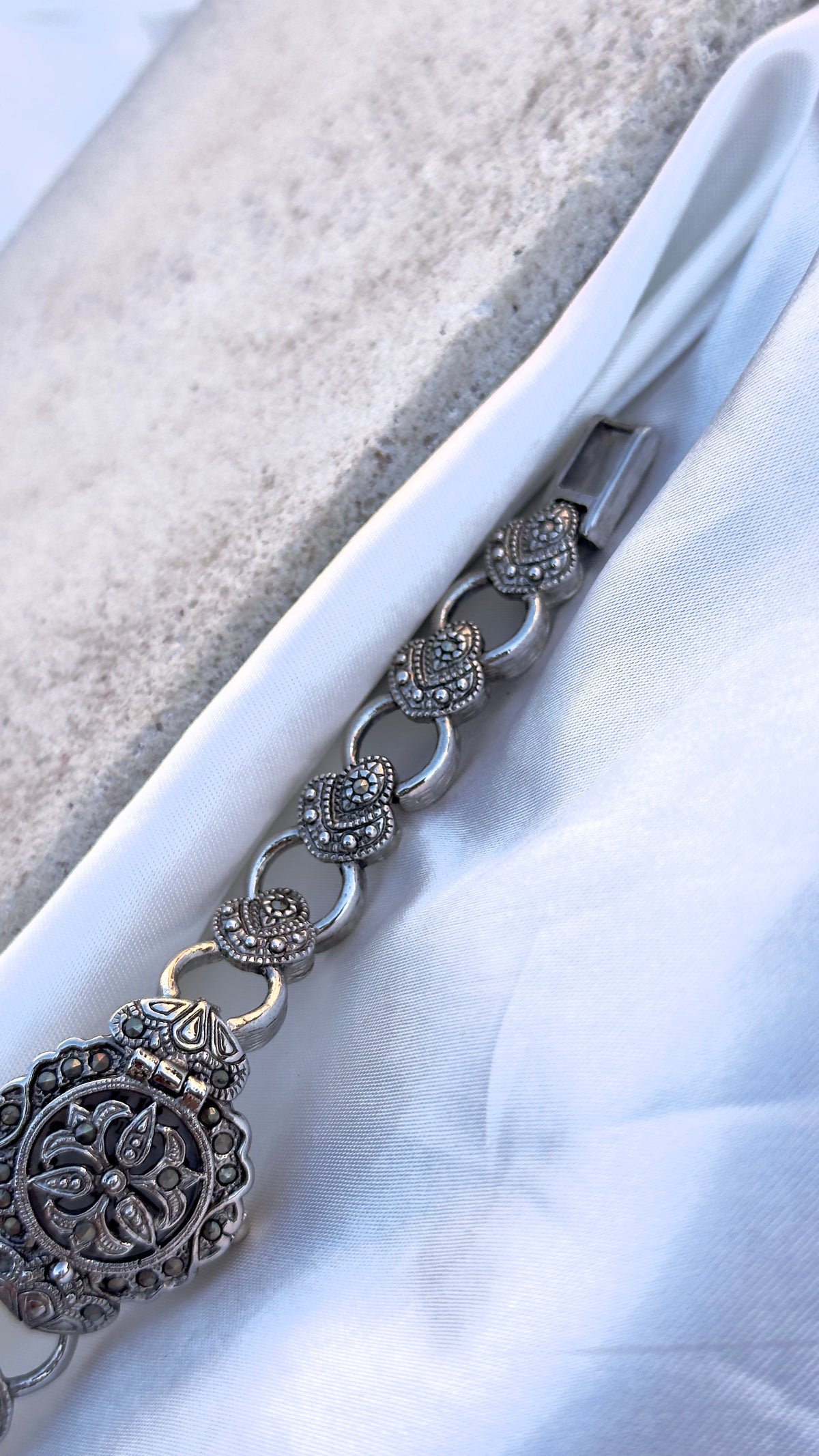 Art Deco Peek-a-boo watch - Marcasite