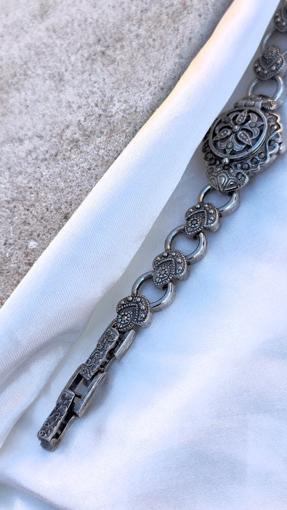 Art Deco Peek-a-boo watch - Marcasite